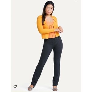 Betabrand Charcoal Straight Leg Dress Pants Size Medium